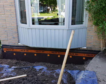 Exterior waterproofing work