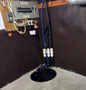 Interior waterproofing and sump pump work
